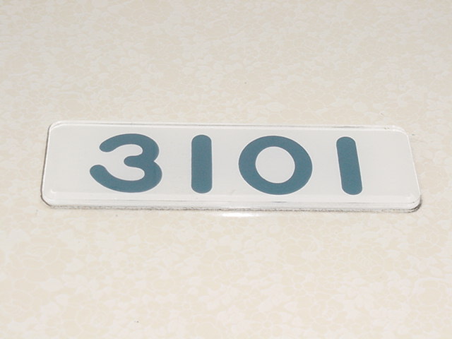 車内にあった3101のプレートです。[2005年 1月17日撮影 305号車さん提供]